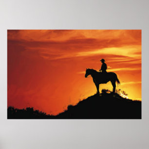 PÓSTER LONE COWBOY SUSET