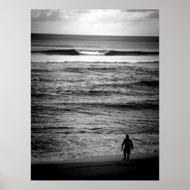 Póster Lone Surfer B&W (Frente)