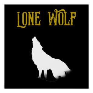 Póster Lone Wolf Male Sigma Minimalista moderno
