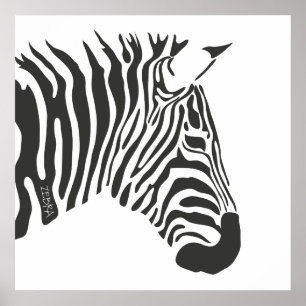 Póster Lone Zebra