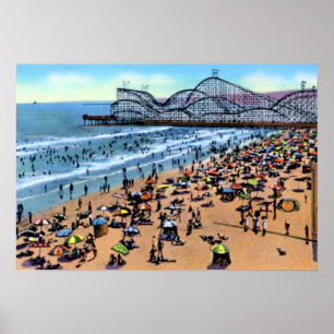 Póster Long Beach California el corredor del ciclón de