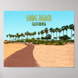 Póster Long Beach California Shoreline Aquatic