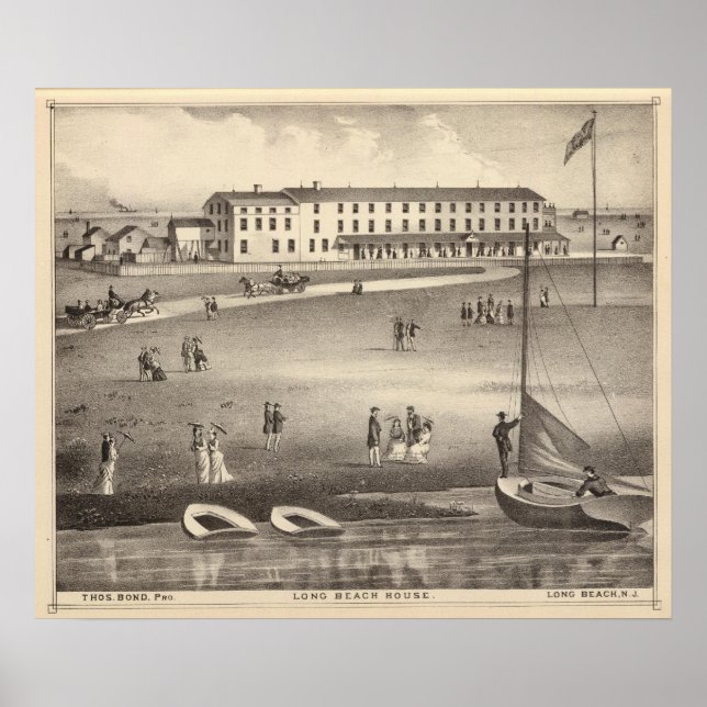 Póster Long Beach House, Long Beach, NJ (Frente)