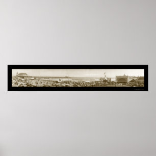 Póster Long Beach Pier, CA Photo 1911