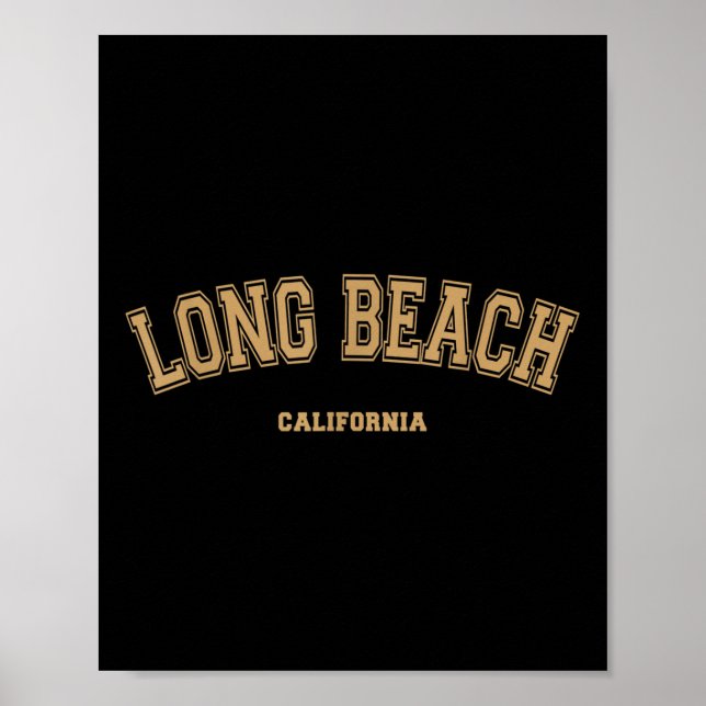 Póster Long Beach Sports College Style En Long Beach (Frente)