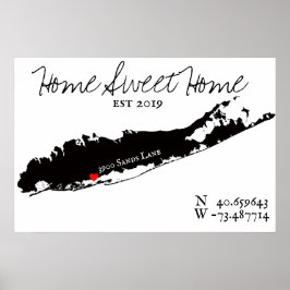 PÓSTER LONG ISLAND HOME SWEET HOME