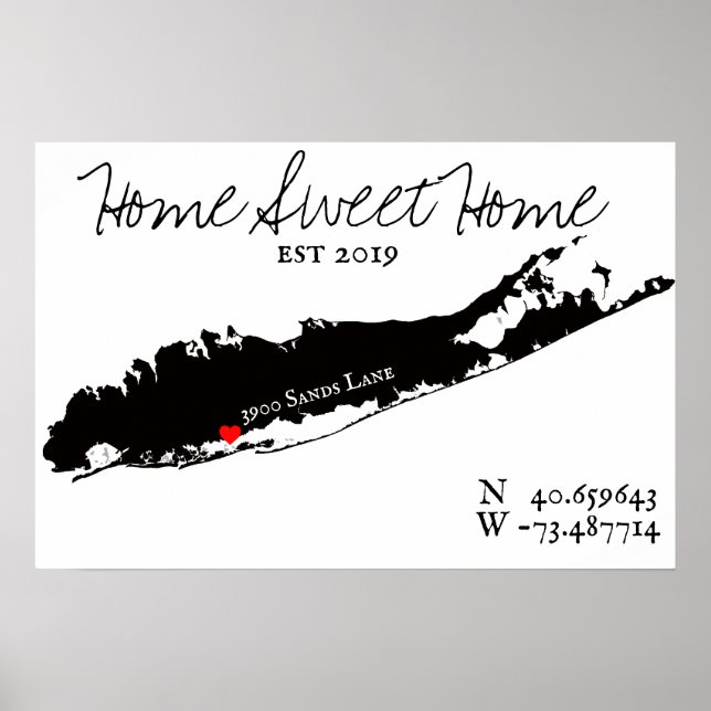 PÓSTER LONG ISLAND HOME SWEET HOME (Frente)