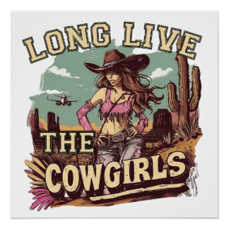 Póster Long live the cowgirl