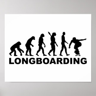 Póster Longboard de Evolución