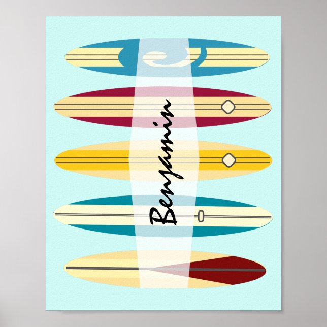 Póster Longboard de vintage (Frente)