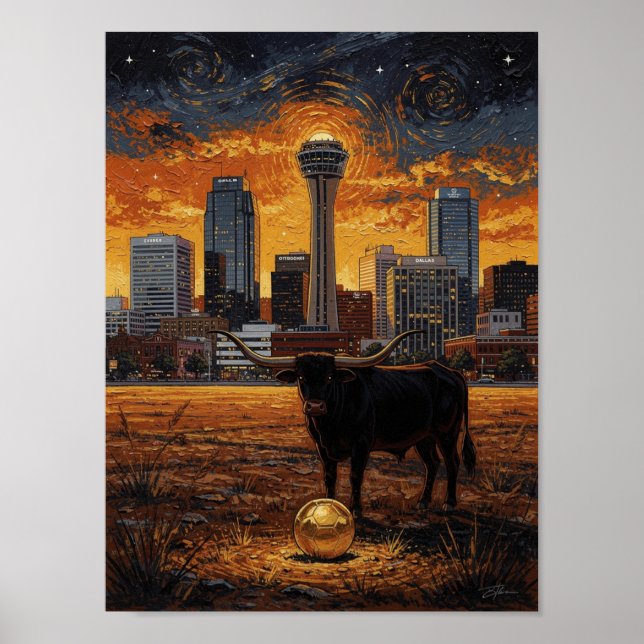 Póster Longhorn World Cup 2026 Soccer  — Fine Art  (Frente)
