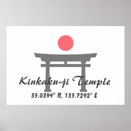 Póster Longitud del templo Kinkaku-ji