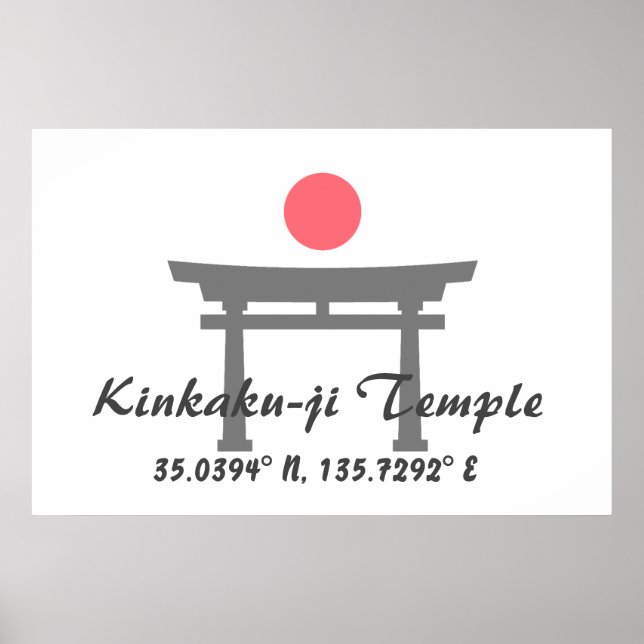 Póster Longitud del templo Kinkaku-ji (Frente)