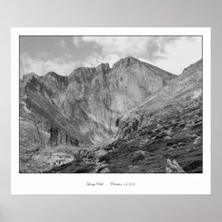 Póster Longs Peak Beautiful Rugged Rocky Mountain