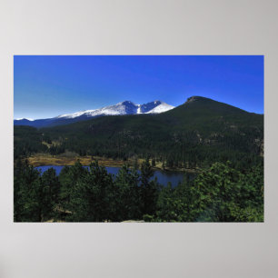 Póster Longs Peak y Estes Cone