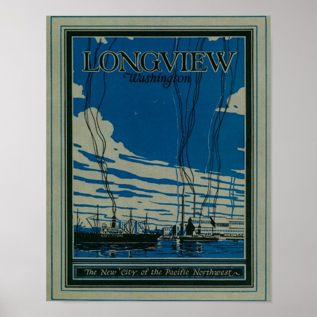 Póster Longview, Washington Advertising Poster (Frente)