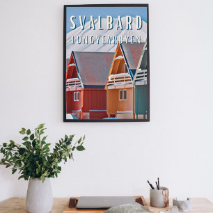 Póster Longyearbyen, où la nature représ droits