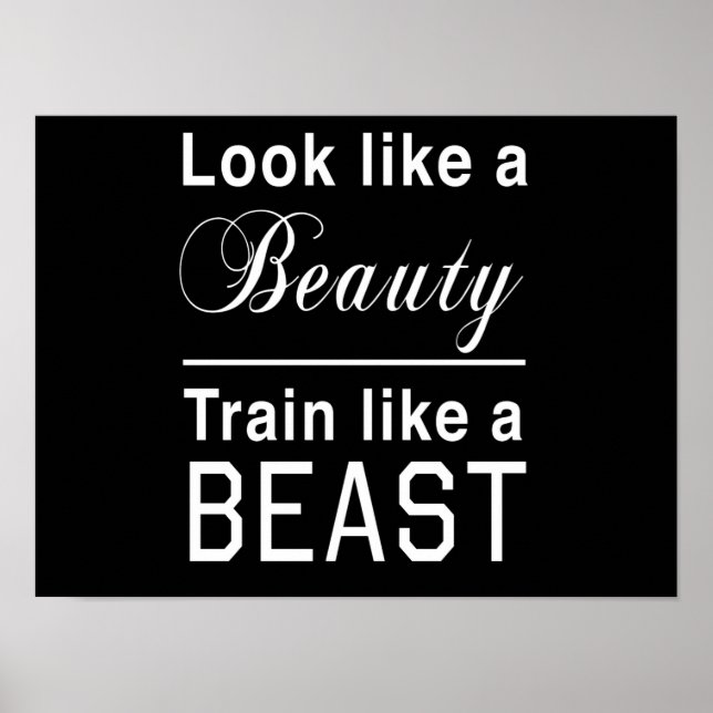 Póster Look Like a Beauty, Train Like a Beast (Frente)