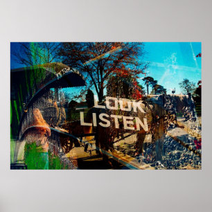 Póster look listen poster