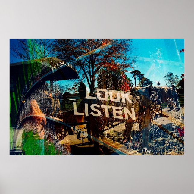 Póster look listen poster (Frente)