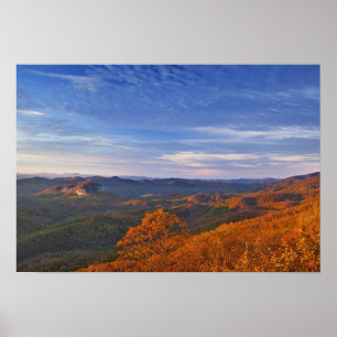 Póster Looking Glass Rock al amanecer en Pisgah