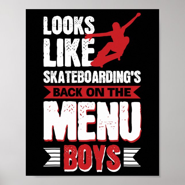 Póster Looks Like Skateboarding's Ck On The Menu Boys  (Frente)