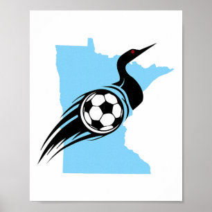 Póster Loon de fútbol de Minnesota