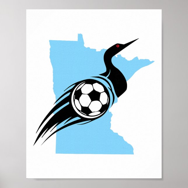Póster Loon de fútbol de Minnesota (Frente)