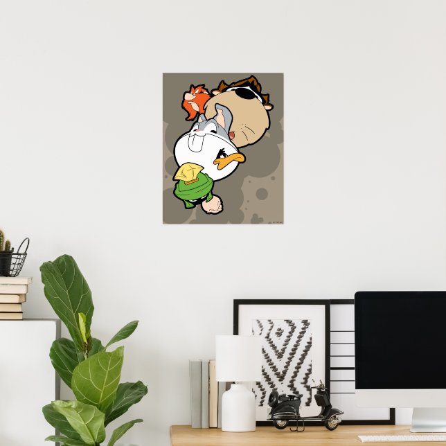Póster LOONEY TUNES™ Cabezas grandes estilizadas (Oficina en casa)