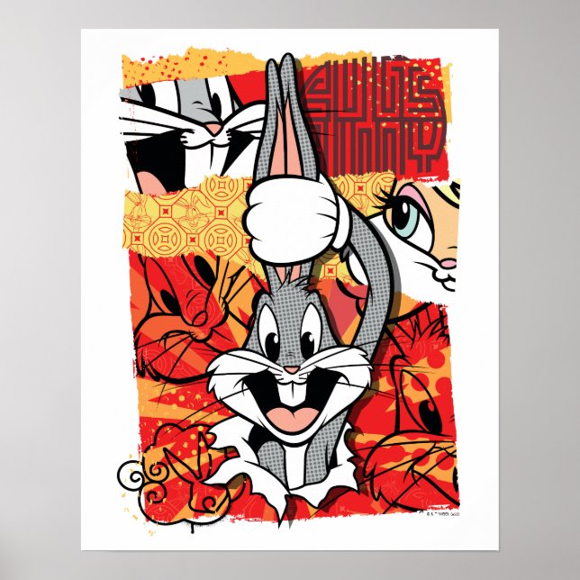 Póster LOONEY TUNES™ | Gráfico emergente BUGS BUNNY™ (Frente)