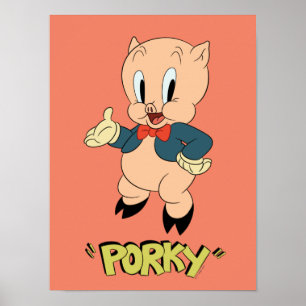 Póster LOONEY TUNES™ Risas Retro   Porky Pig