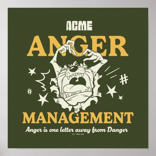 Póster LOONEY TUNES™ |TAZ™ ACME Anger Management (Frente)
