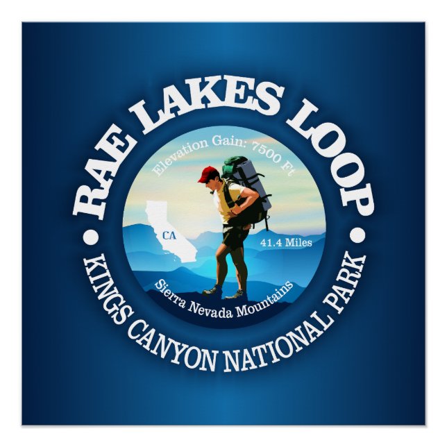 Póster Loop de Rae Lakes (C) (Anverso)