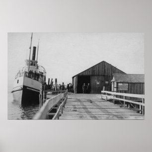 Póster Lopez, WA - View of the SS Islander at City Dock