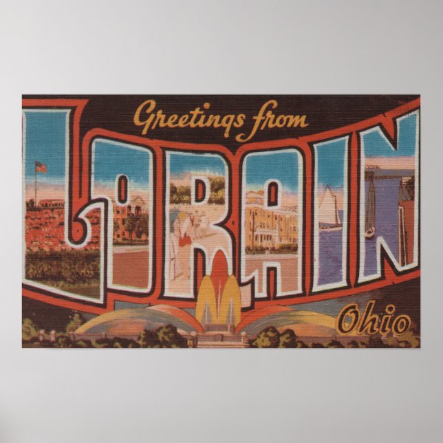 Póster Lorain, OhioLarge Letter ScenesLorain, OH (Frente)