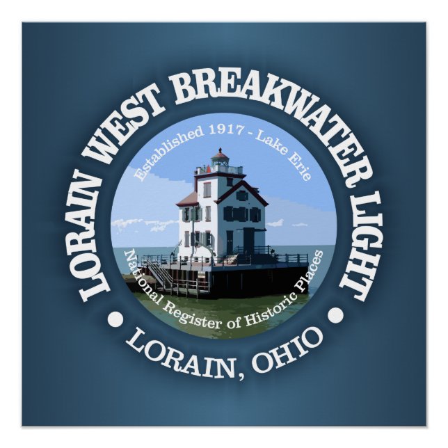 Póster Lorain West Breakwater Light (Anverso)
