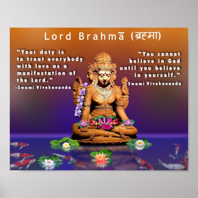 Póster Lord Brahmā (ब् र मा) - Creador del Mundo (Frente)