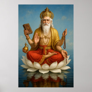 Póster Lord Brahma El creador del universo y la sabiduría