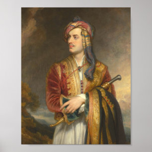 Póster Lord Byron Con Vestido Albanés Durante La Guerra G