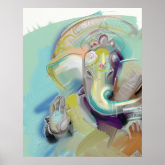 Póster Lord Ganesh Elephant Buddha