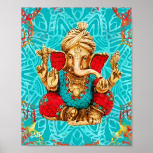 Póster Lord Ganesha - Medios Mixtos