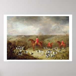 Póster Lord Glamis y sus Staghounds, 1823 (aceite sobre c