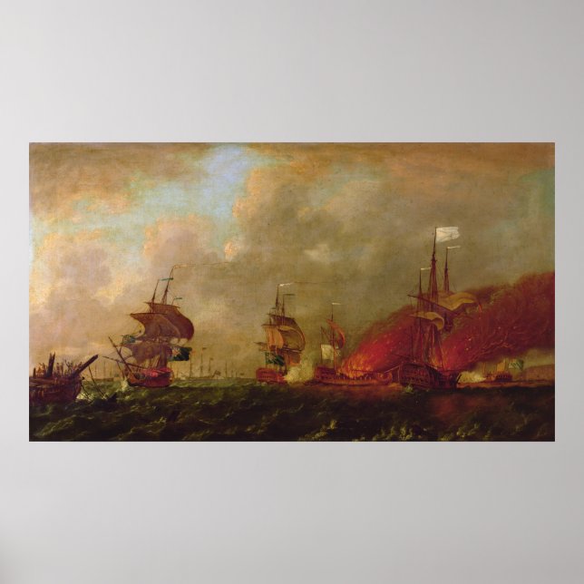 Póster Lord Howe y el Comité de Estaing de Rhode (Frente)