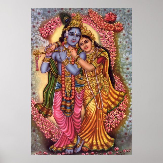 Póster Lord Krishna & Radha (Frente)