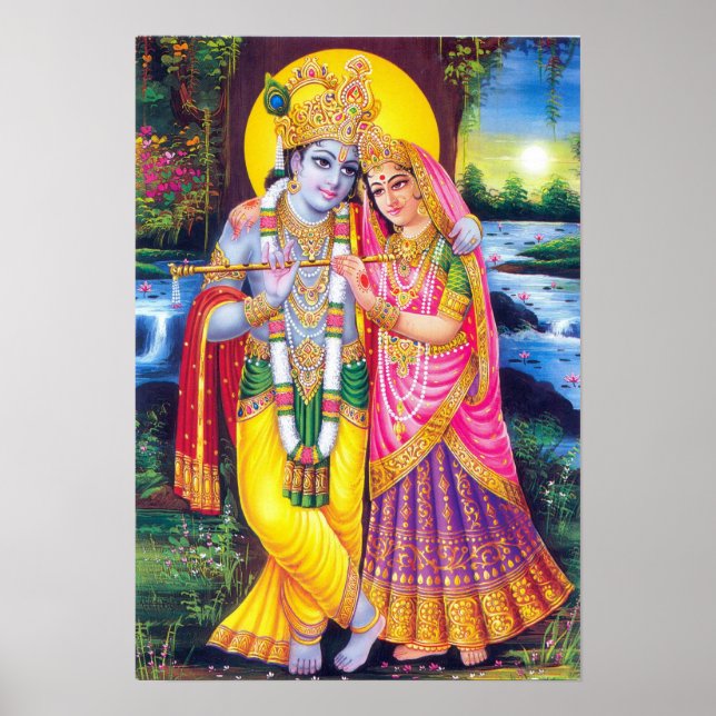Póster Lord Krishna & Radha (Frente)