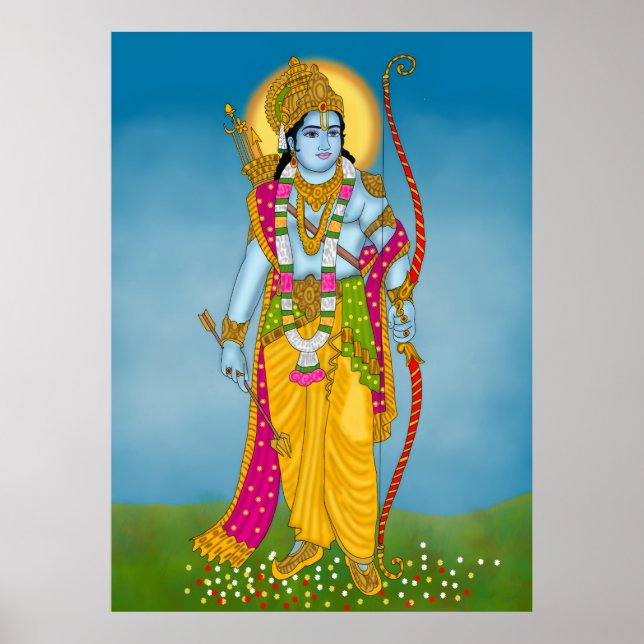 Póster Lord Ram Poster – Divine Wall Art (Frente)