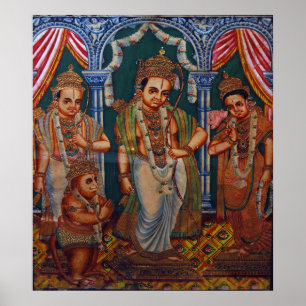 Póster Lord Rama, Sita, lakshmanna, Hunuman. DSC_7577