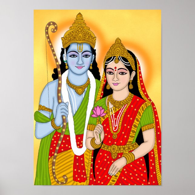 Póster Lord Sitaram Poster – Divine Wall Art & Home Decor (Frente)