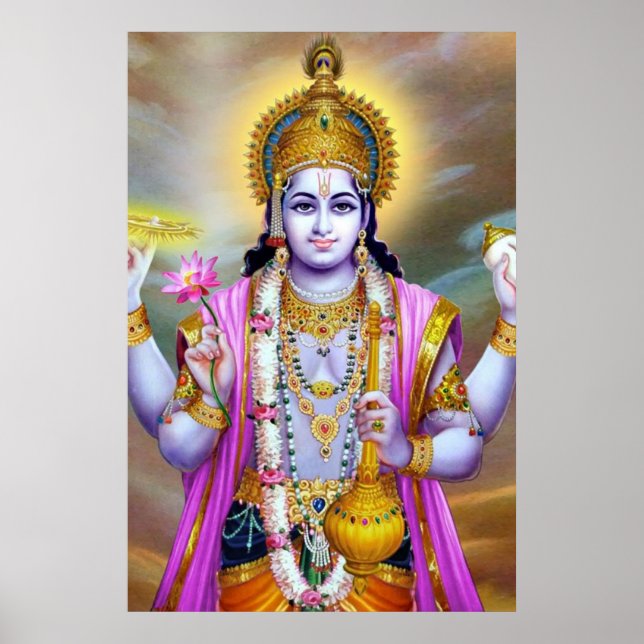 Póster Lord Vishnu Floral Bella Artes (Frente)
