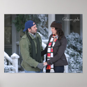 Póster Lorelai y Luke sosteniendo manos en la nieve